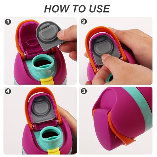 Set of four gray replacement seals for stainless steel bottles