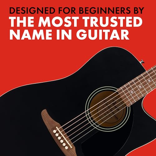 Side profile of the black dreadnought acoustic body