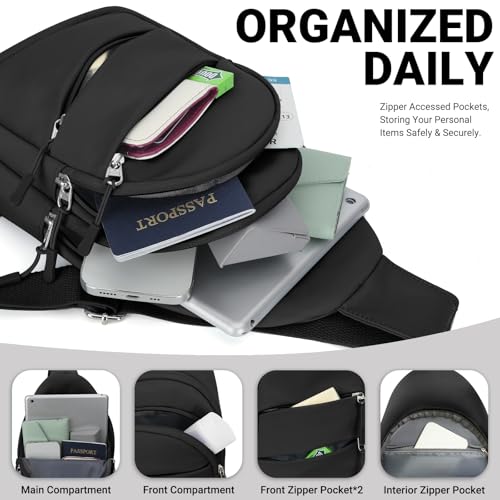 Tuwubi sling bag holding an iPad device