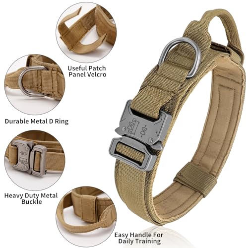 Antswish Tactical Dog Collar control handle close up