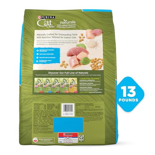 Purina Cat Chow 13 lb bag size reference
