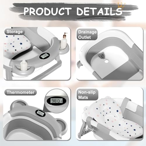 TPN Portable Newborn Bath Tub side angle