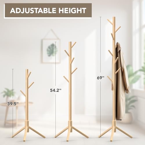 Hupmad coat rack triangular base stability