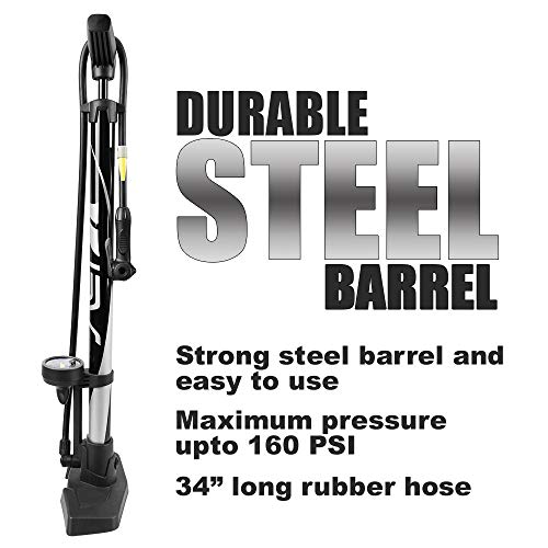 BV Bicycle Pump black finish full size view