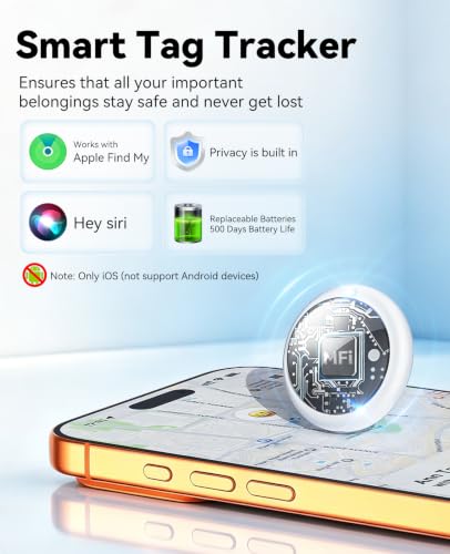 White ILOUYU Bluetooth tracker front view