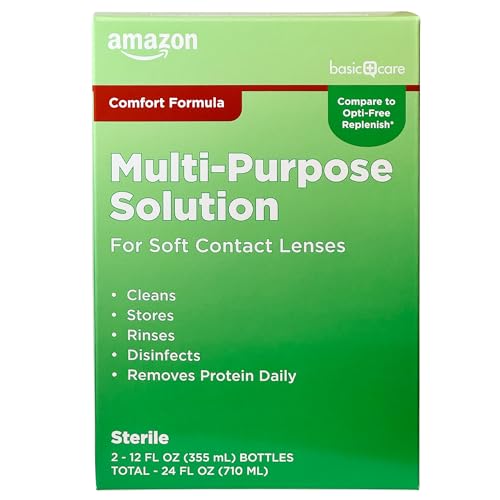 Back of bottle showing lens care instructions