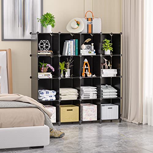 Sixteen cube organizer modular storage setup