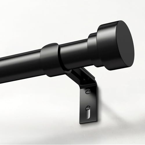 IFELS heavy duty curtain rod in matte black