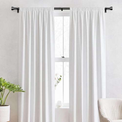 Modern metal finial detail on IFELS curtain rod