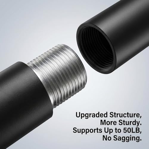 Side profile of IFELS black adjustable window rod