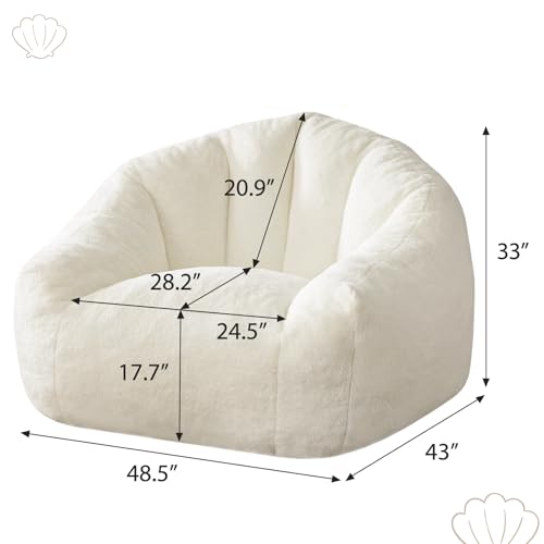 HUGHEAVEN Max Giant Bean Bag Chair side profile