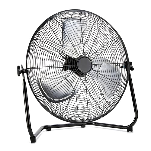 Basics 20-inch industrial floor fan black