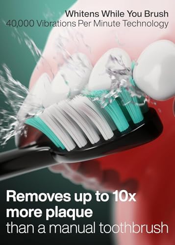 Aquasonic Black Series electric toothbrush with 40,000 VPM motor