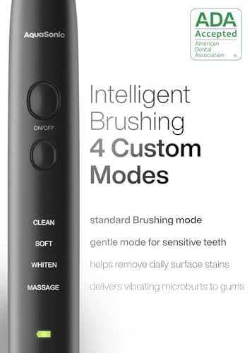 Aquasonic Black Series electric toothbrush wireless charging