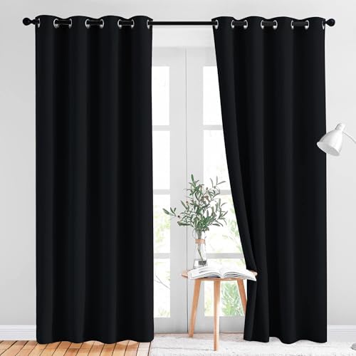 NICETOWN black curtains set