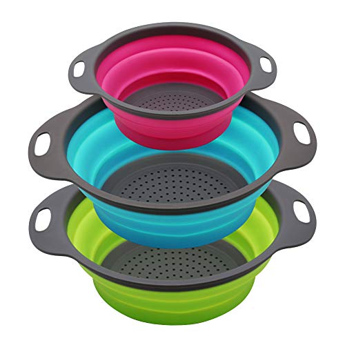 QiMH Collapsible Colander Set of 3