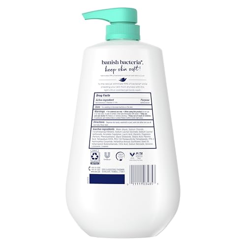 Front label of Dove Antibacterial Body Wash