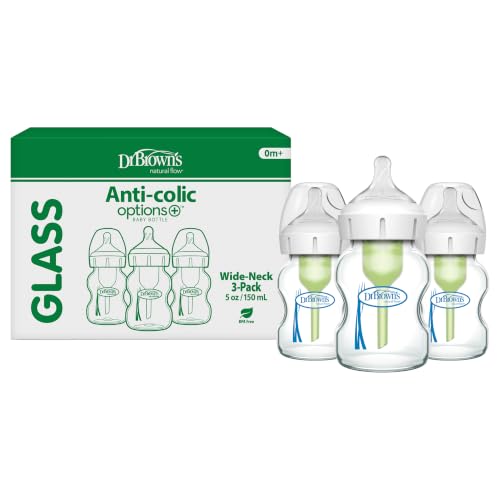 Dr. Brown's 5 oz glass baby bottle 3-pack box
