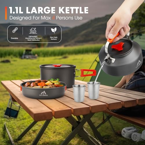 THTYBROS 17pcs camping set components spread out