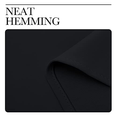 Set of two 42 by 84 inch black curtains