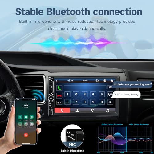 Leadfan 7inch multimedia player showing Bluetooth interface