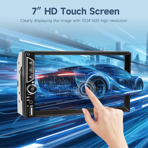 Leadfan 7inch car stereo showing USB and AUX inputs