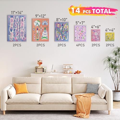 Various sizes of GOTIDEAL painting canvases