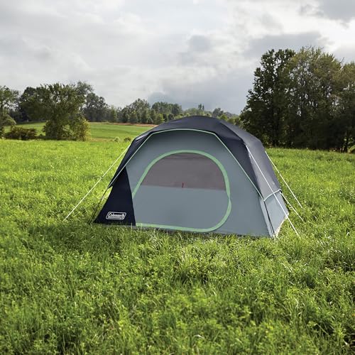 Coleman Skydome tent interior gear loft and pockets