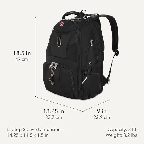 SwissGear 1900 laptop backpack side profile
