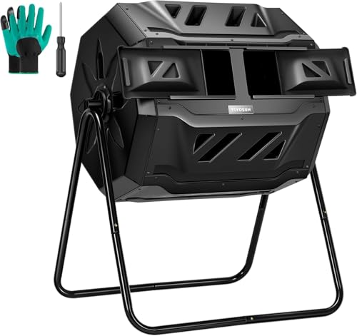 VIVOSUN 43 Gallon Tumbling Composter full view