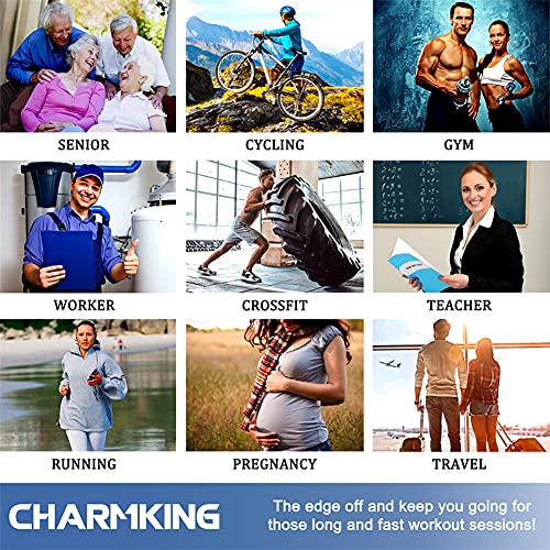 CHARMKING Compression Socks packaging and 3 pair layout