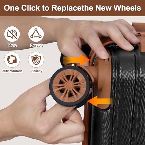 Silent dual spinner wheels on Romswi suitcase