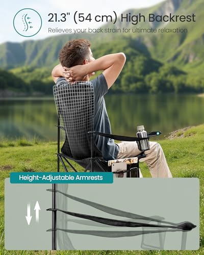 SONGMICS camping chair folded inside carry bag