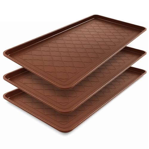 Geelin 3 Pack 40x20 Brown Extra Large Boot Tray set