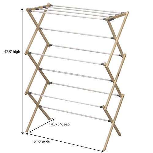 Household Essentials 5146 natural wood frame detail