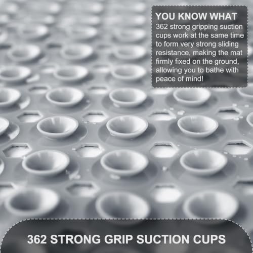 Close up of suction cups on TEESHLY bath mat