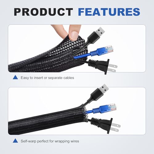 Self-wrapping cable organizer detail