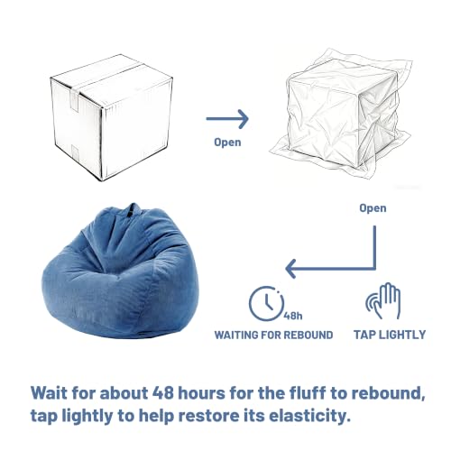 Gurxien bean bag chair in a bedroom setting