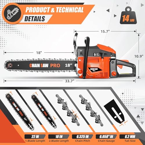 Close up of Baococo chainsaw engine