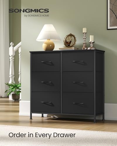 Detailed view of fabric drawers