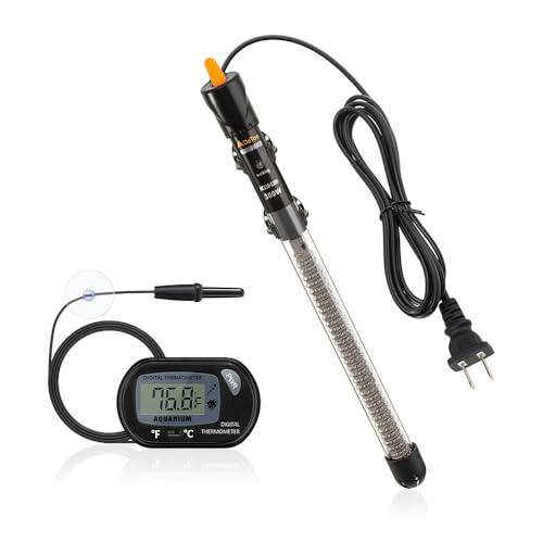 DaToo 300W Adjustable Knob Aquarium Heater front view