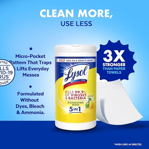 Lysol wipes cleaning an electronic tablet