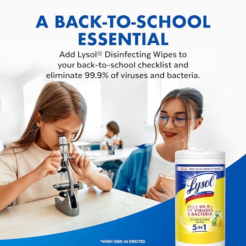 Four containers of Lysol lemon scented wipes
