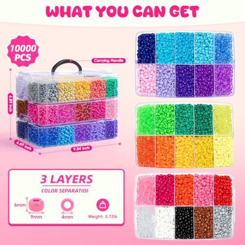 Simetufy pony beads organized in compartments