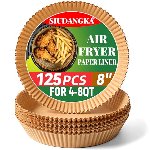 SIUDANGKA 125Pcs 7.9-inch air fryer liners box