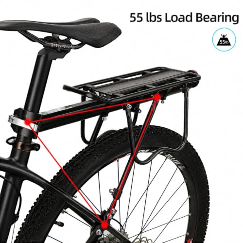 Side view of black ROCKBROS bike rack