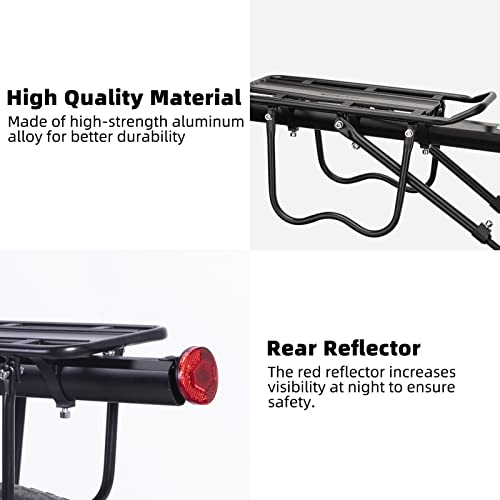W-shaped side rail design for panniers