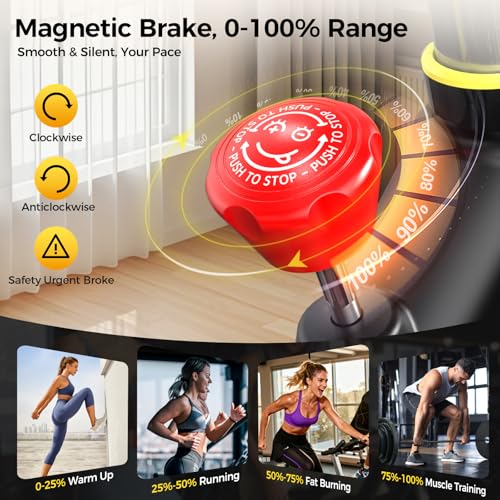 Exercise bike with LCD display and tablet holder