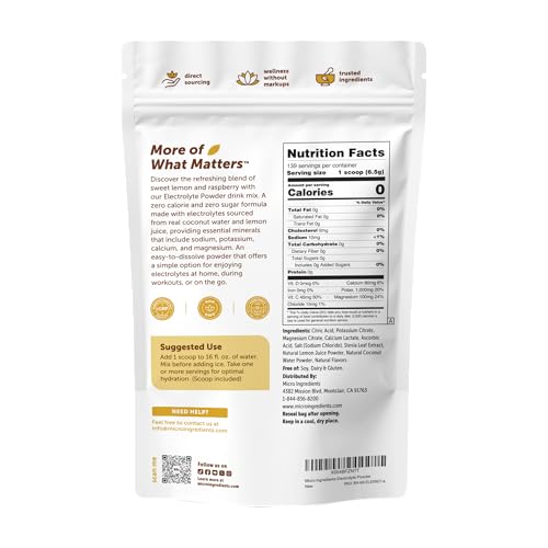 Gluten-free dairy-free soy-free electrolytes