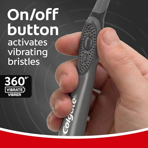 Colgate 360 Vibrate Charcoal Toothbrush for tongue cleaning